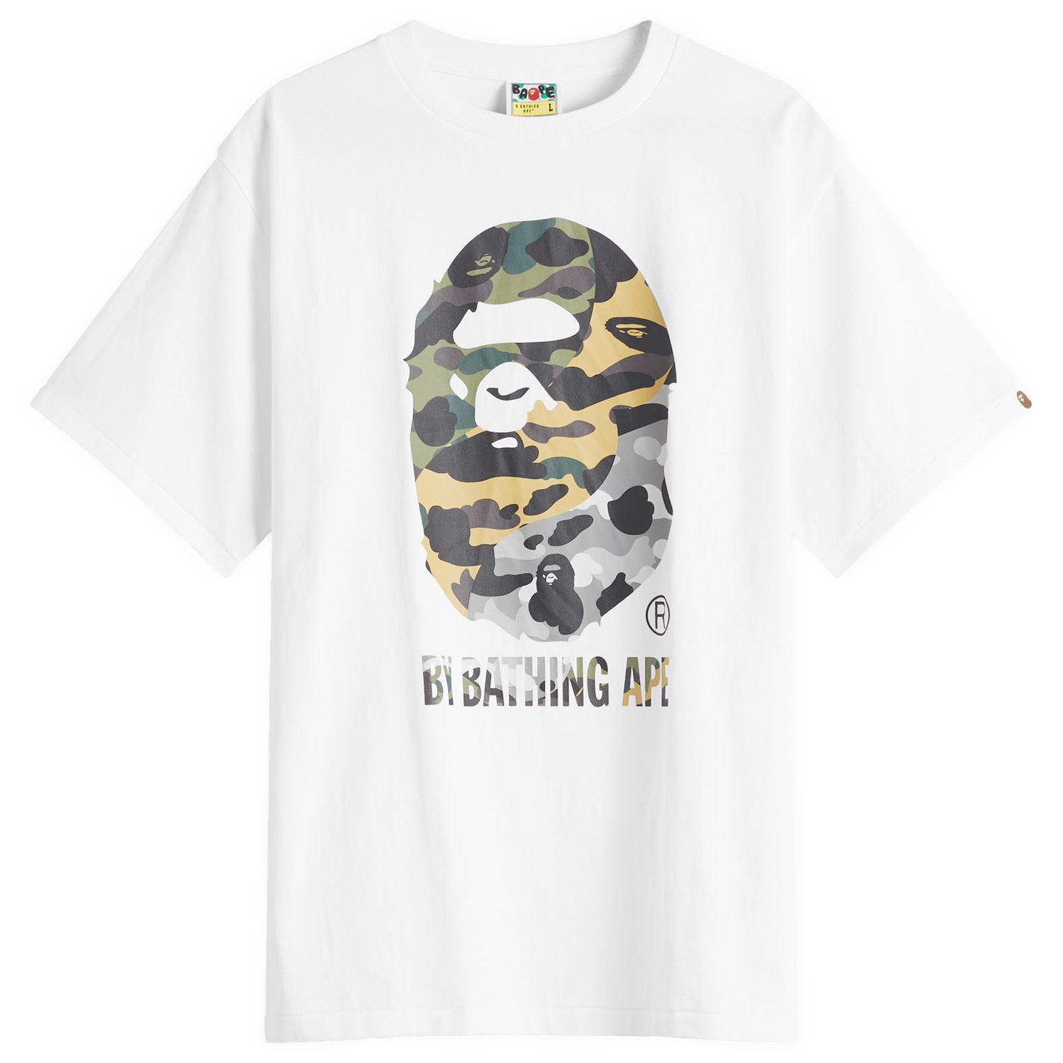 Tričko BAPE 1St Camo Crazy T-Shirt Size Large Biela | 001TEL301017M-WHT, 1