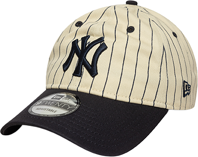 Šiltovka New Era MLB New York Yankees League Essential 9Twenty Adjustable Pinstripe Baseball Cap Béžová | 60691238-410, 0
