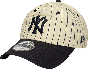 Šiltovka New Era MLB New York Yankees League Essential 9Twenty Adjustable Pinstripe Baseball Cap Béžová | 60691238-410, 0