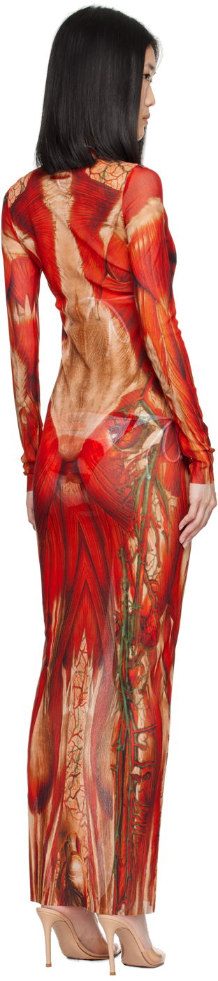 Šaty Jean Paul Gaultier Gaultier 'The Écorché' Maxi Dress Červená | 24/30-F-RO254-T554-301540, 2