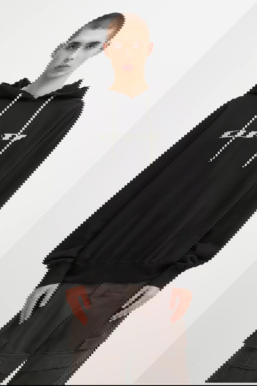 Mikina Rick Owens Rick Owens DRKSHDW Oversized Hoodie Čierna | DU02E7262.FEP2P, 0