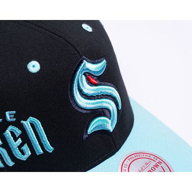 Šiltovka Mitchell & Ness Overbite Pro Snapback Seattle Kraken Black Tyrkysová | HHSS7311-SKRYYPPPBLCK, 5