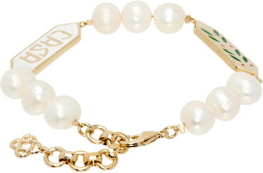 Náramok Casablanca Laurel Pearl Gold-Plated Bracelet Biela | APF25-JW-091-01, 3