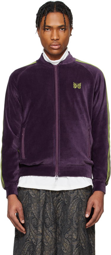 Mikina Needles Needles Rib Collar Track Jacket Fialová | QV319, 0