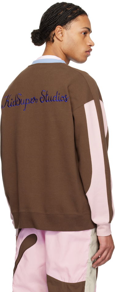 Sveter KidSuper KidSuper Studios King Crew Sweatshirt Hnedá | 62670065, 2