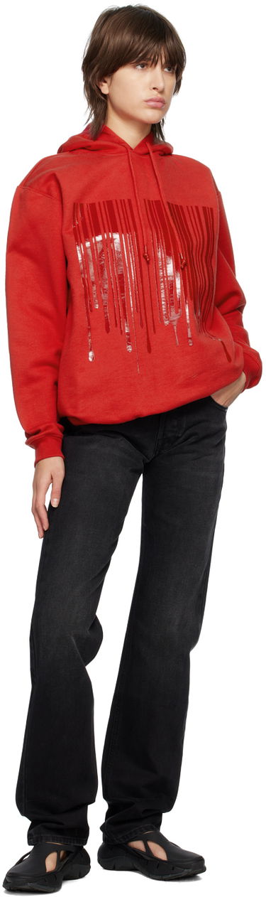 Mikina VETEMENTS Dripping Barcode Graphic Hoodie Červená | VL16HD440R, 3