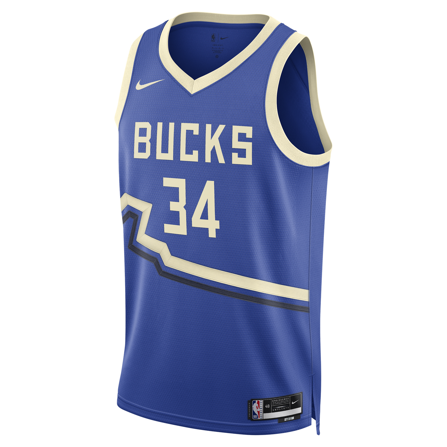 Dres Nike Dri-FIT NBA Swingman Giannis Antetokounmpo City Edition Basketball Jersey Modrá | FQ4349-481, 0