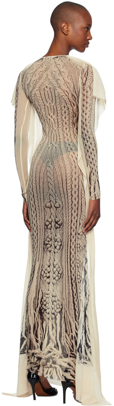 Šaty Jean Paul Gaultier Printed Aran Maxi Dress Béžová | 24/31-F-RO197-T562-6900, 2
