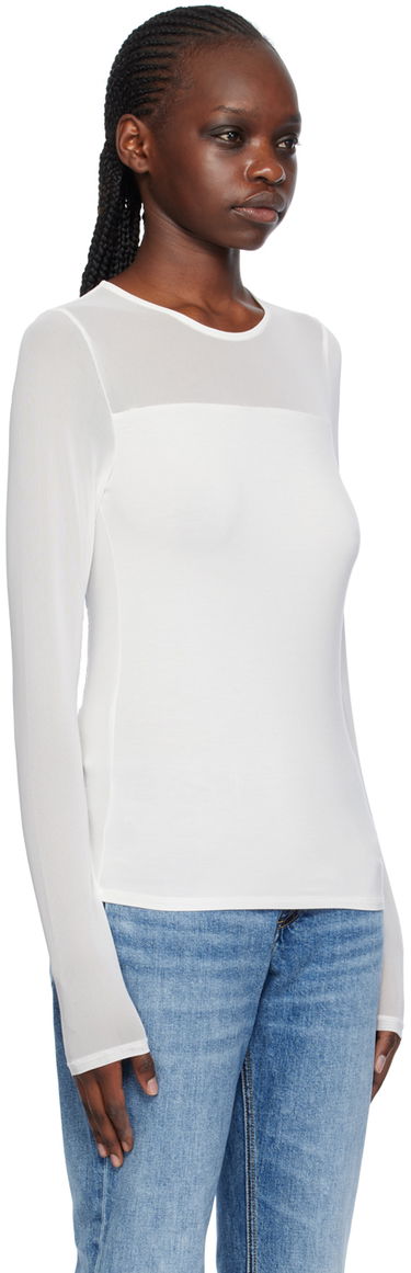 Tričko rag & bone Luca Long Sleeve T-Shirt Biela | WAC23HT006FG06, 1