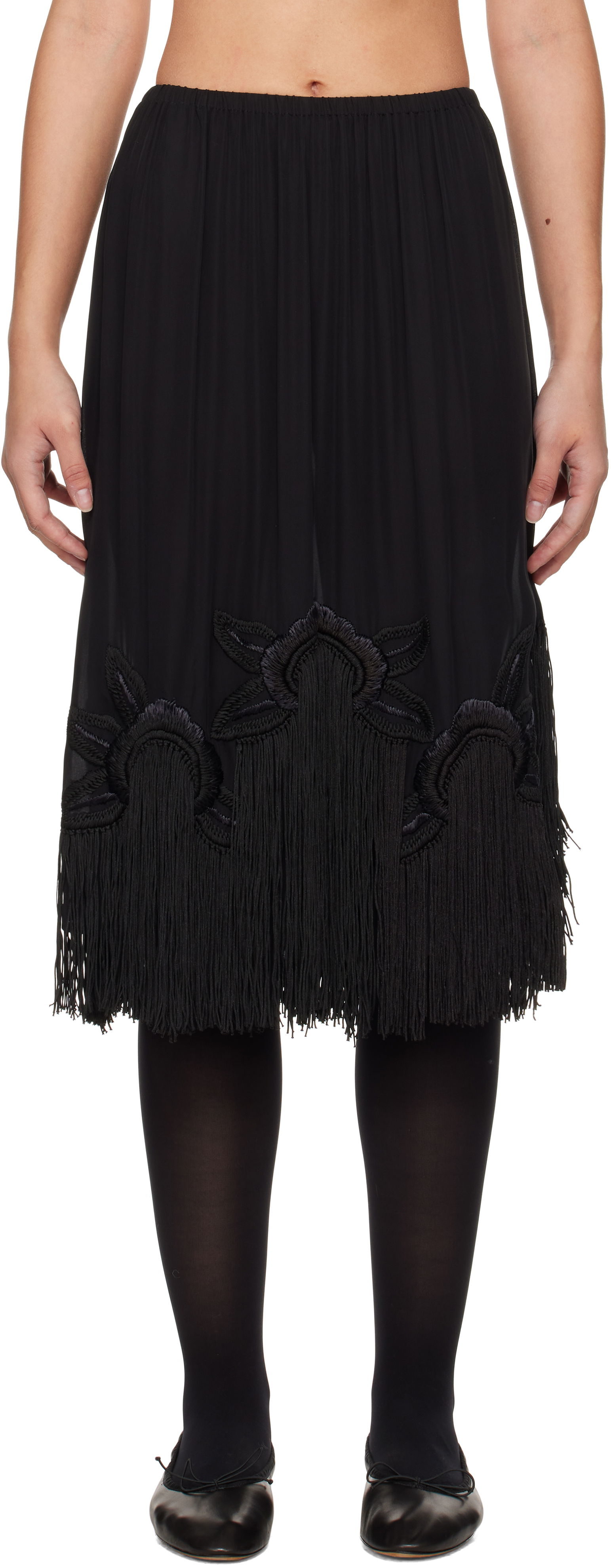 Fringe Midi Skirt