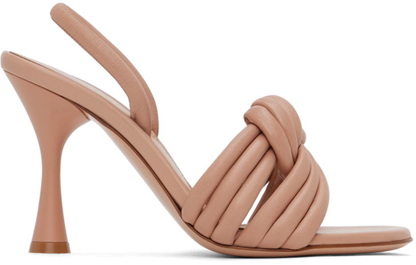 Tenisky a topánky Gianvito Rossi Ottavia Knotted Heeled Sandals Ružová | G32458.95LAC.NAP, 0