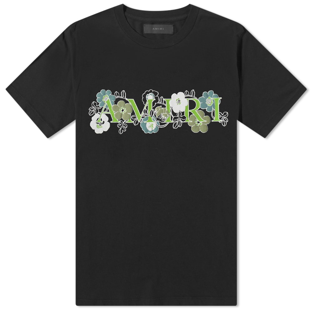 Tričko AMIRI Flower Logo Tee Čierna | PF22MJL006-001, 0