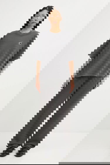 Tepláky Carhartt WIP Benton Cotton Wide Leg Sweatpants Šedá | I034513.87GD, 4