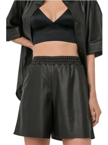 KARL LAGERFELD Perforated Faux Leather Shorts 221W1008