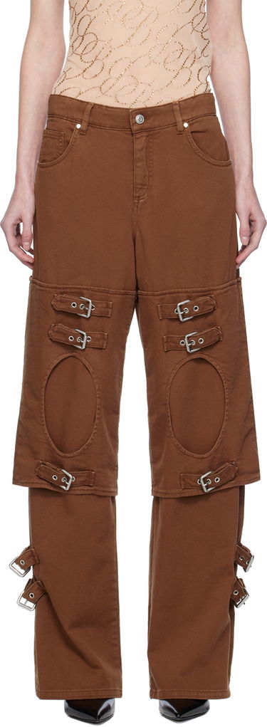 Cargo nohavice Blumarine Blumarine Boyfriend Cutout Buckle Jeans Hnedá | A344J046A, 0