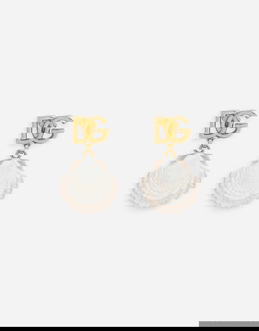 Náušnice Dolce & Gabbana Gold-tone Shell Dangle Earrings Metalická | WEQ6A1W1111ZOO00, 3