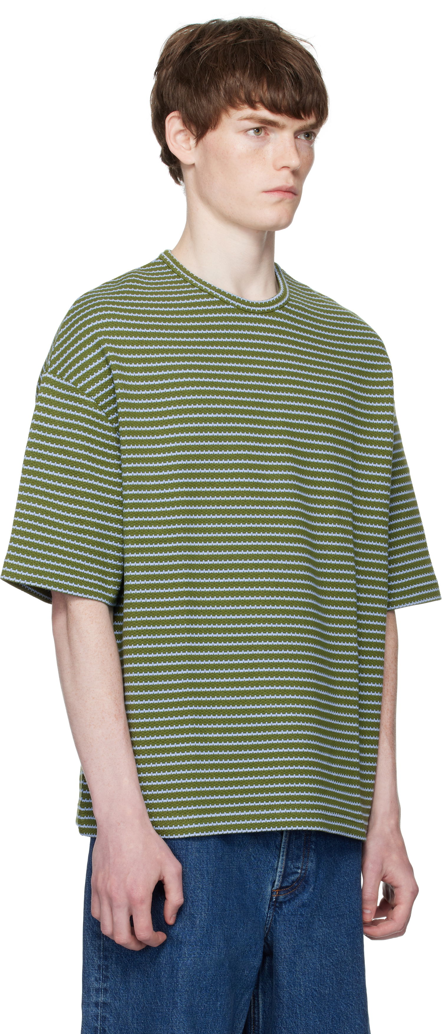 Tričko A.P.C. A.P.C. Bahia Striped T-Shirt Zelené | COHJD-H26231, 1