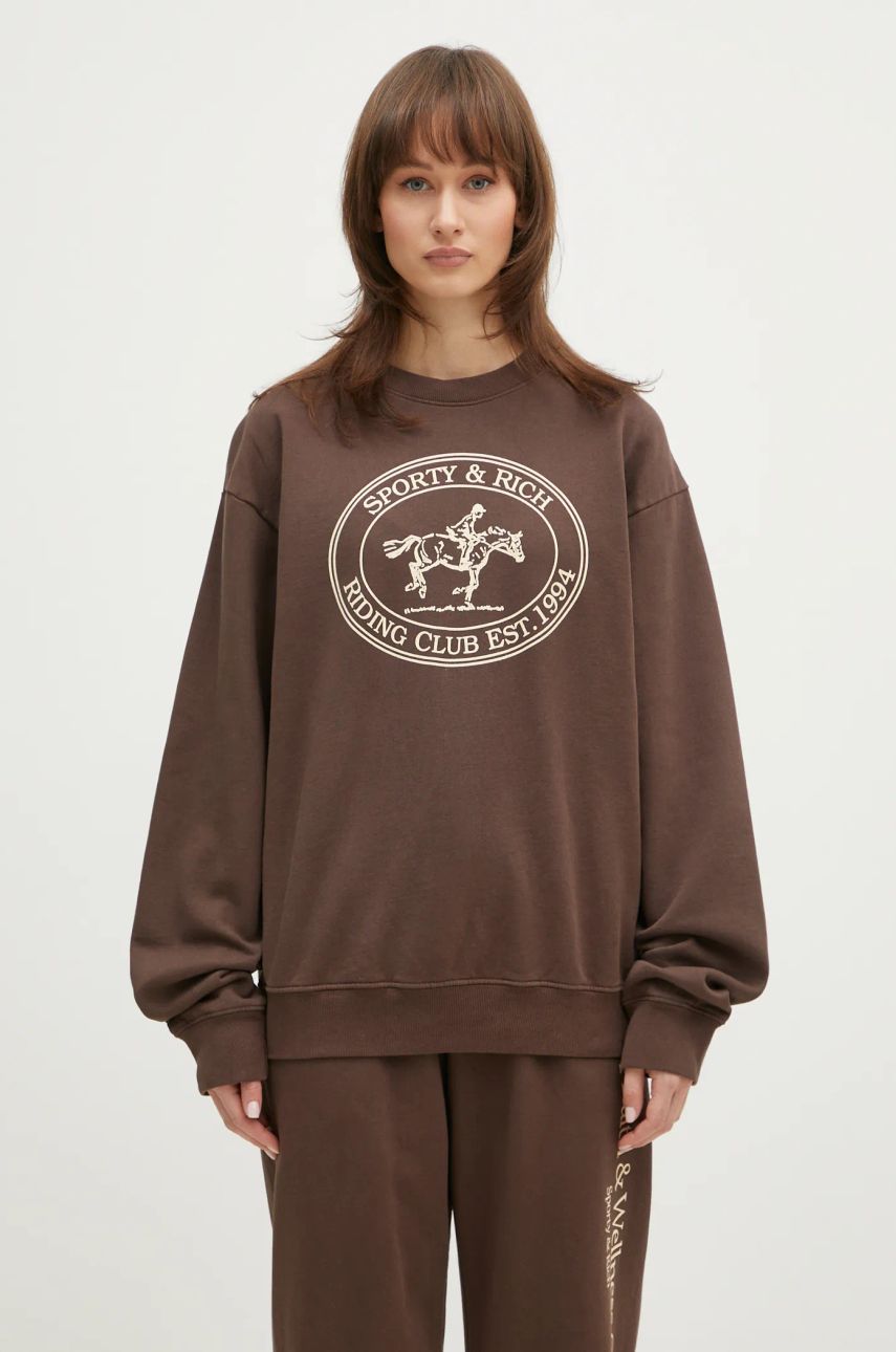 Mikina Sporty & Rich Sporty & Rich Riding Club Sweatshirt Hnedá | ST071512244BR03, 1