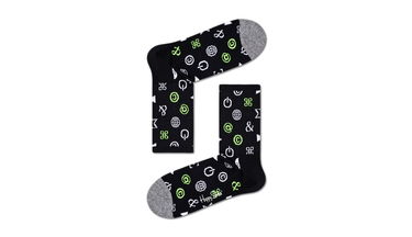 Ponožky Happy Socks Ctrl Alt Del 3/4 Crew Čierna | ATCAD14-9300, 0