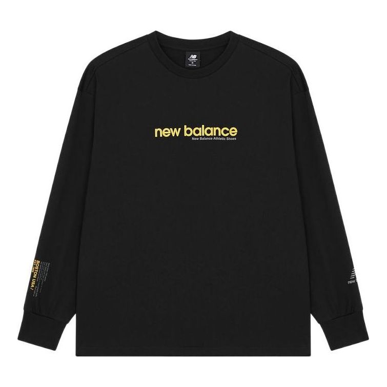 Tričko New Balance Long Sleeve Graphic Print Top Čierna | AMT21370-BK