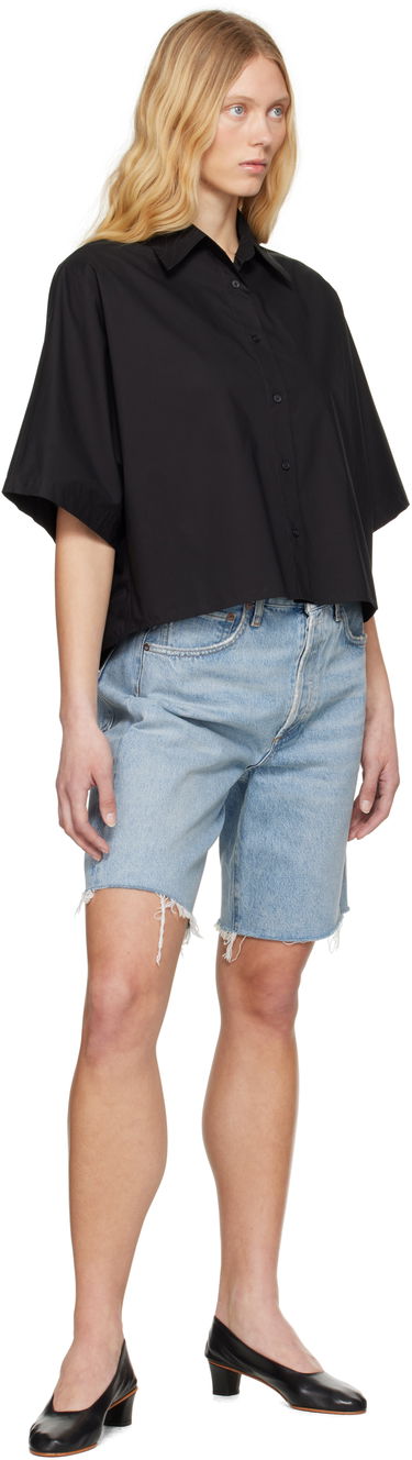 Košeľa AGOLDE AGOLDE Merrin Cropped Short Sleeve Shirt Čierna | A7353-1769, 3