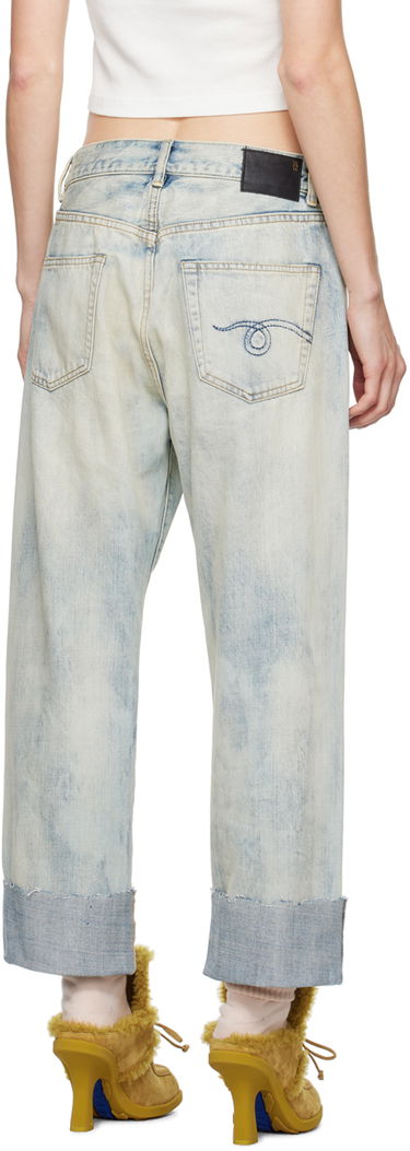 Džínsy R13 R13 Cuffed X-Boyfriend Jeans Modrá | R13WD111-D218C, 2