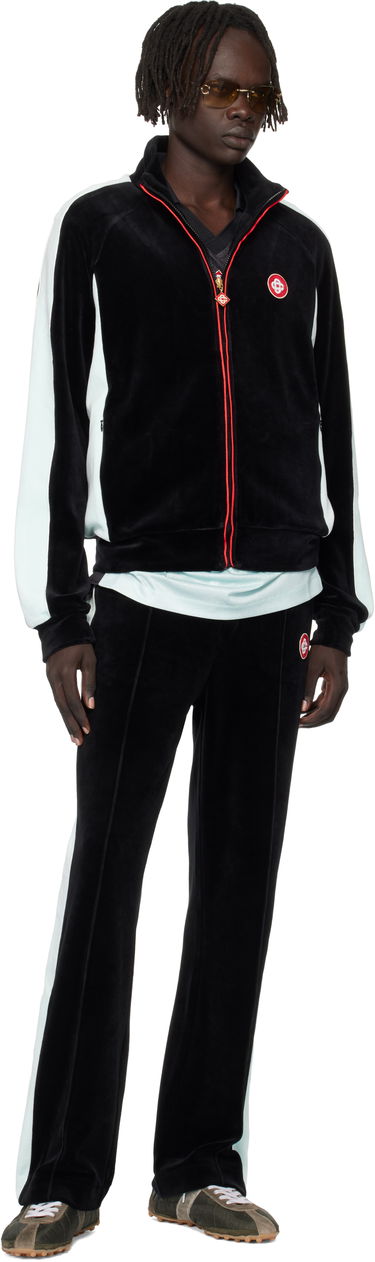 Bunda Casablanca Casablanca Velour Track Jacket Čierna | MPF25-JTP-395-01, 3