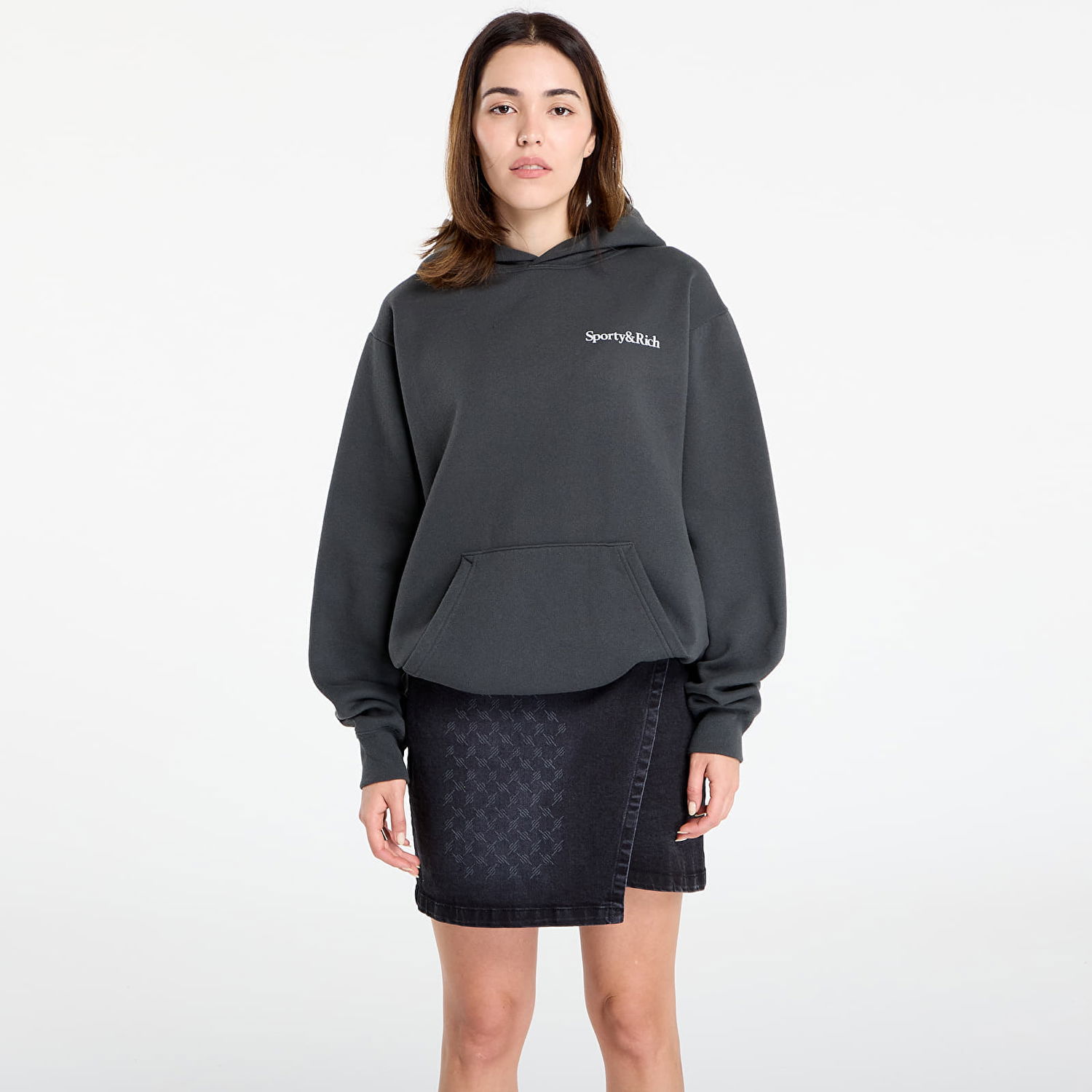 Mikina Sporty & Rich Sporty & Rich Health Is Wealth Soft Hoodie Šedá | ST084625300BA02, 0
