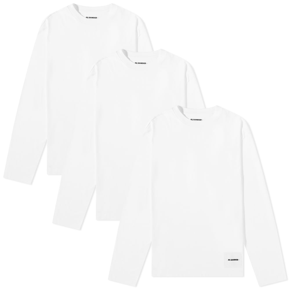 Tričko Jil Sander Long Sleeve Tee - 3 Pack Biela | J47GC0002-J45048-100, 0