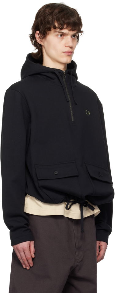Mikina Fred Perry Fred Perry Heavyweight Pullover Hoodie Čierna | M8709, 1