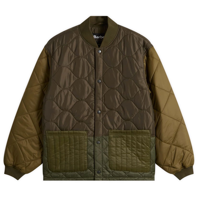 Bomber bunda Barbour Men's Heritage + Cording Quilted Jacket, Size Large Zelené | MQU1855GN72