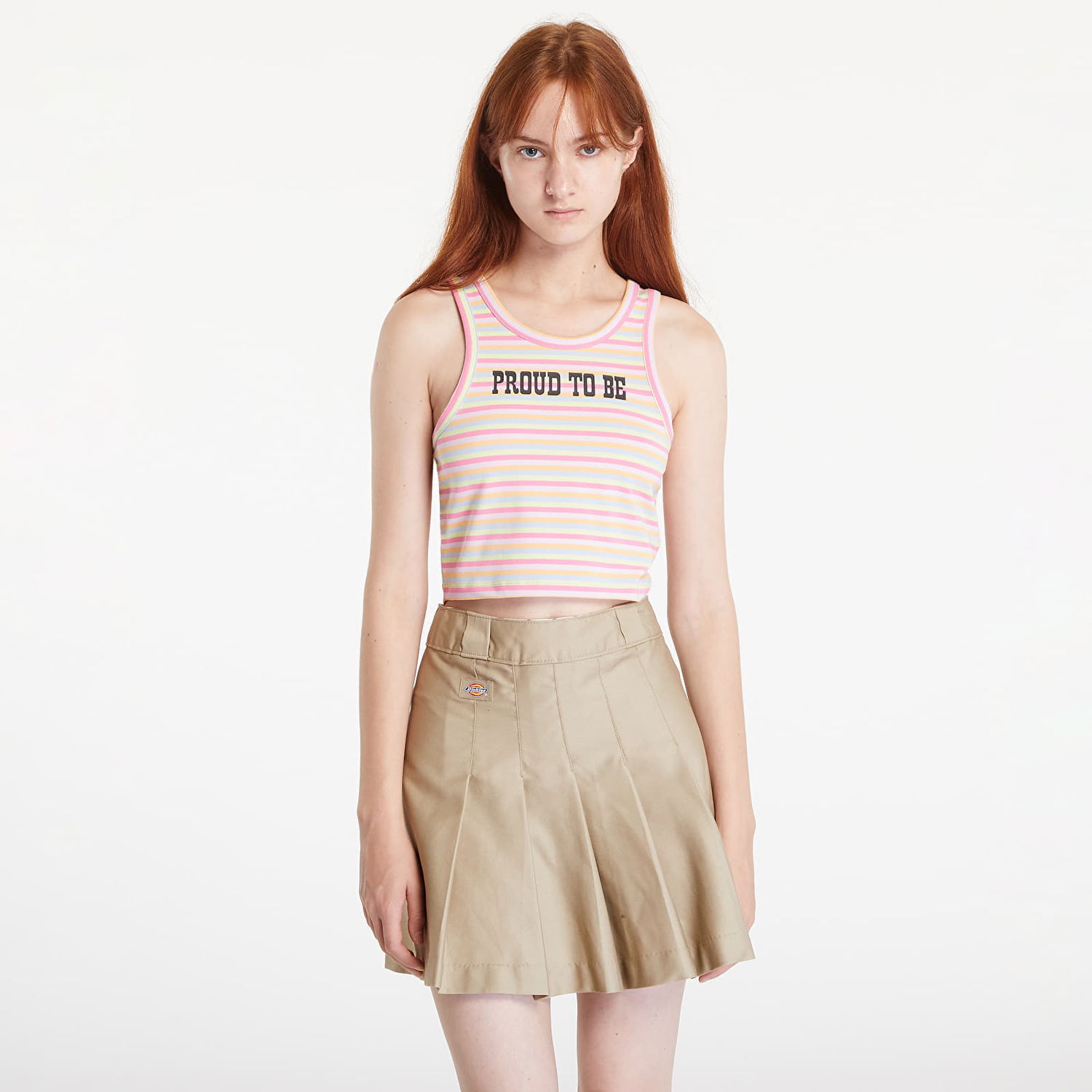 Tielko Converse Top Proud To Be Cropped Tank Top Multicolor Ružová | 10027207-A01, 0