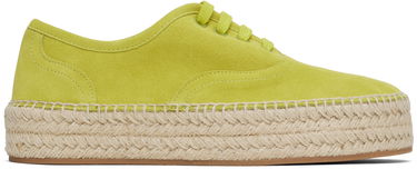 Náušnice JW Anderson JW Anderson Suede Lace-Front Platform Espadrilles Zelené | SE0032-LA0240, 0