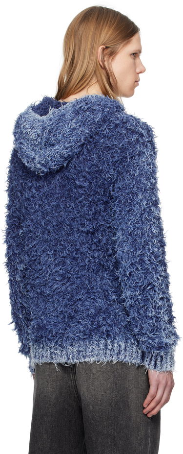 Sveter Diesel K-Dave Fuzzy Hoodie Modrá | A16568-0KNAE-8ATS, 2