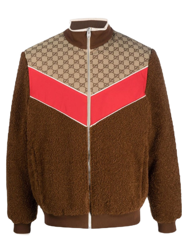 Bunda Gucci GG Monogram-Pattern Zip-Up Jacket Hnedá | 716794 XJEUS 2396