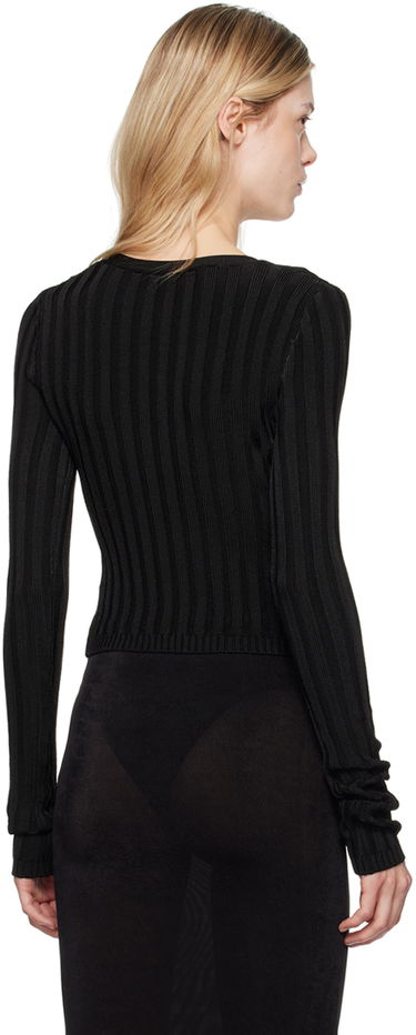 Sveter GUIZIO Guizio Slinky Rib Knit Cardigan Čierna | P24108S023, 2