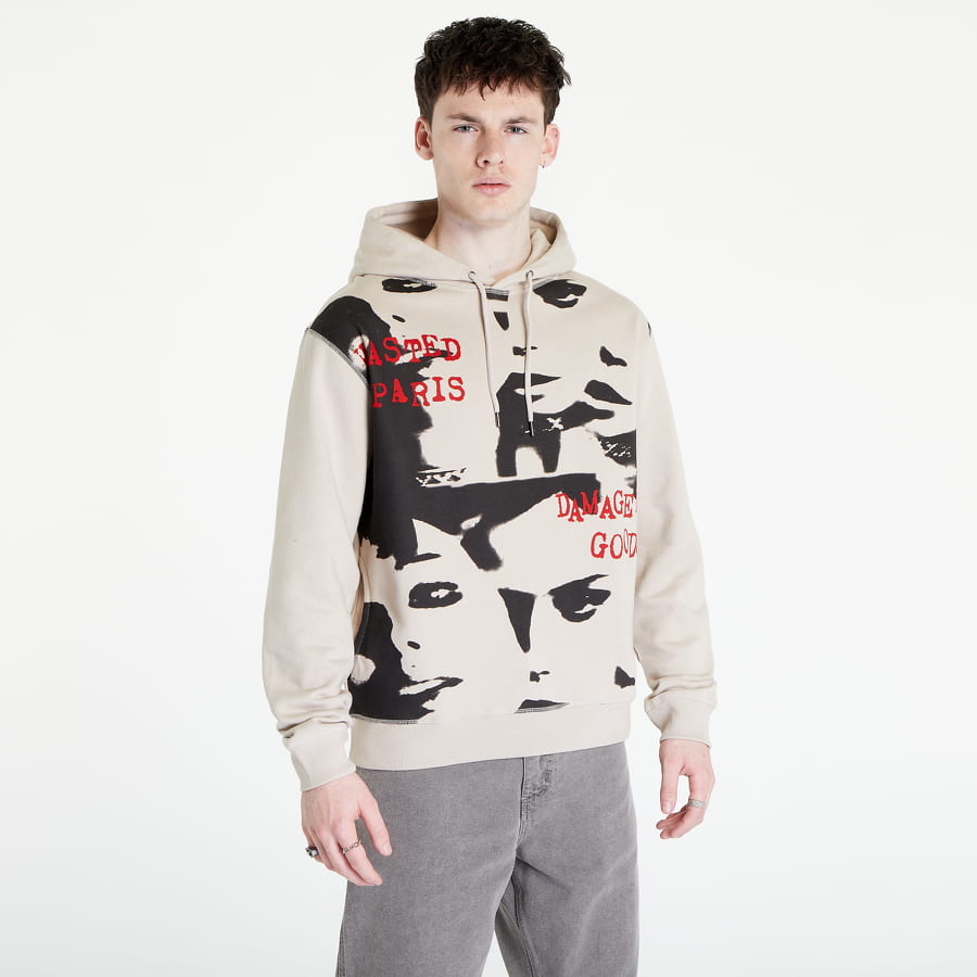 Mikina Wasted Paris Side Pocket Damaged Goods Hoodie Béžová | 0399007930, 0