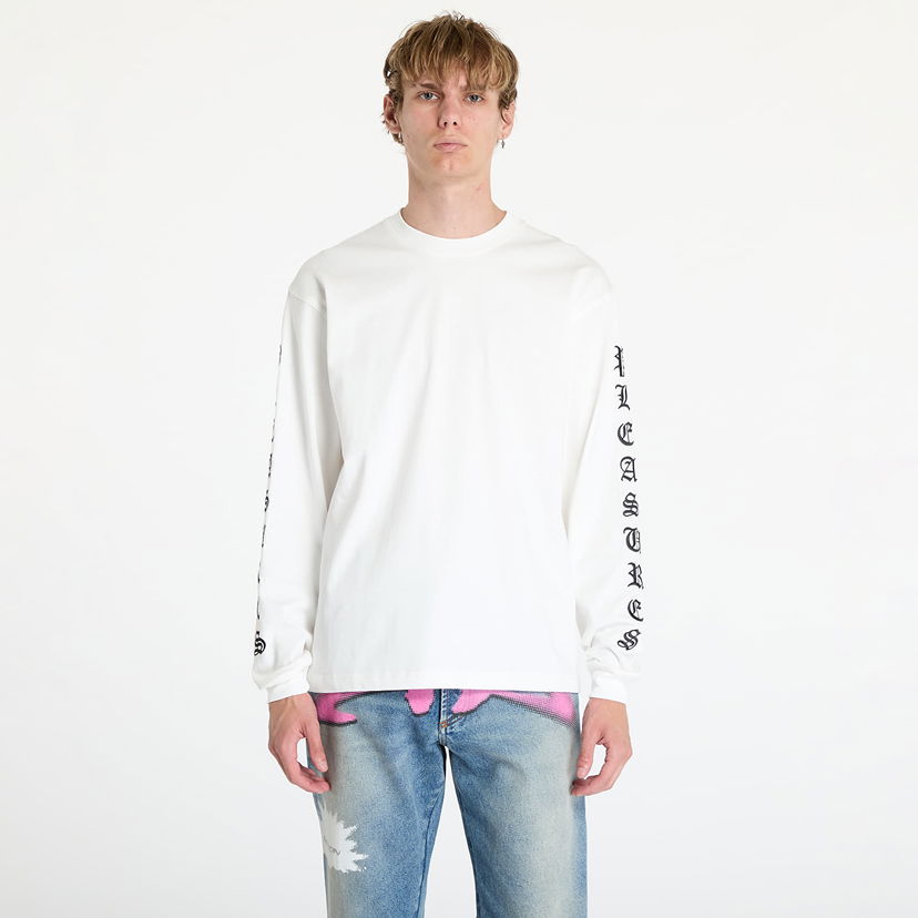 Tričko Pleasures Oe Heavyweight Long Sleeve Tee White Biela | P24F045 WHITE