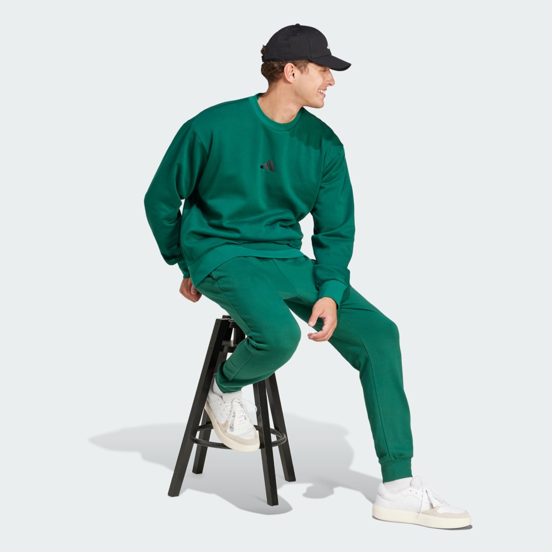 Tepláky adidas Performance Essentials Feel Cozy French Terry Joggers Zelené | JE3858, 1