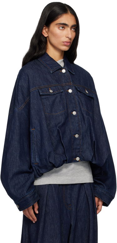 Bunda Dries Van Noten Dries Van Noten Oversized Lined Denim Jacket Navy | 252-010515-2381, 1