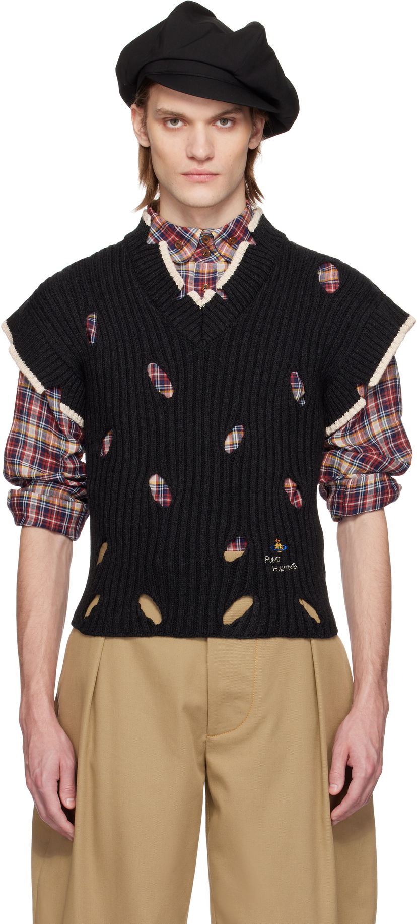 Sveter Vivienne Westwood Vivienne Westwood Slash Knit Vest Čierna | 38030050-Y003H-