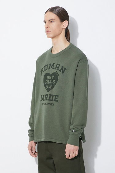 Mikina Human Made Graphic Print Sweatshirt Zelené | HM27CS020, 2