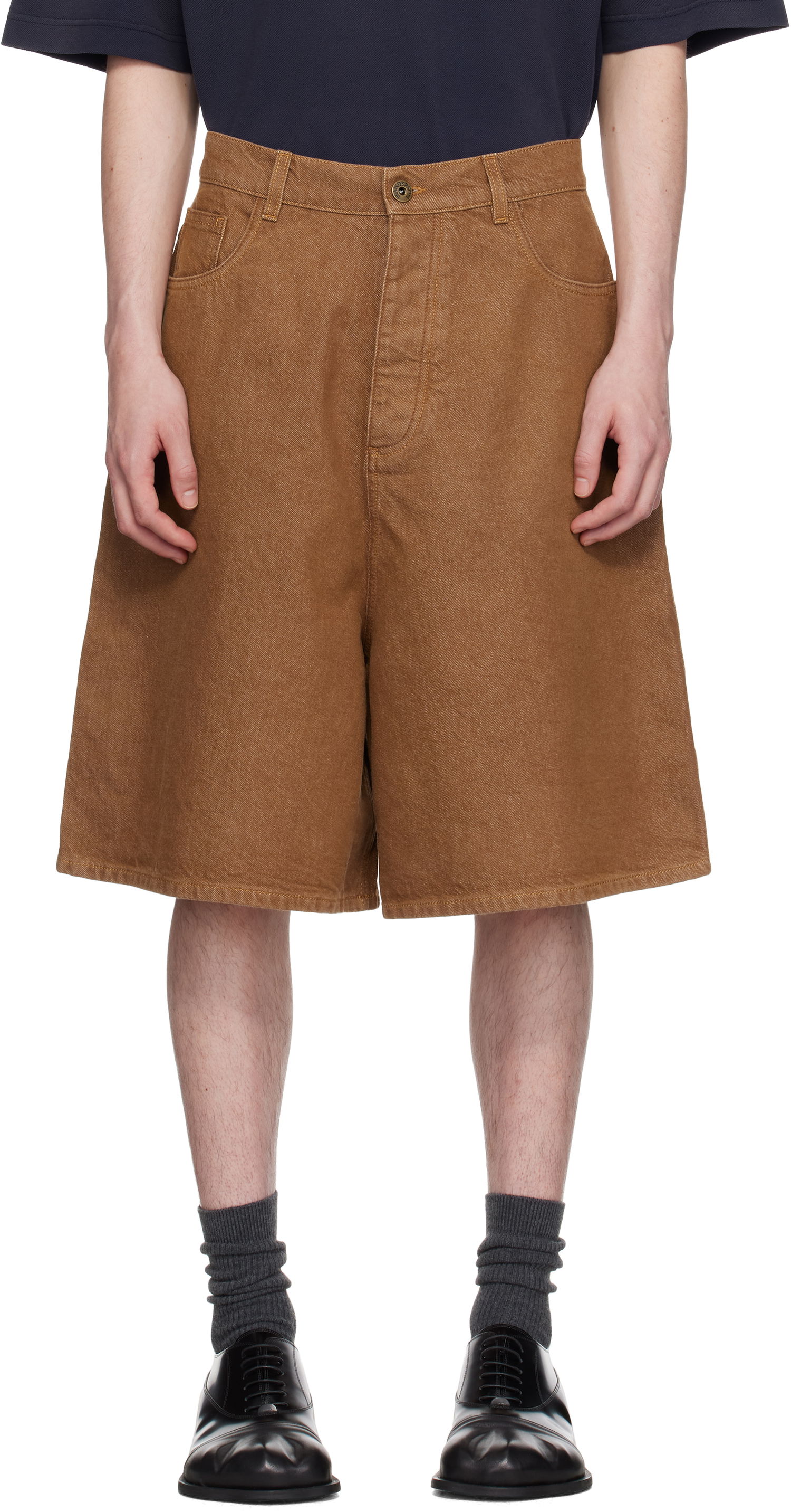 Šortky JW Anderson JW Anderson Aged Denim Shorts Hnedá | DT0114-PG1756, 0