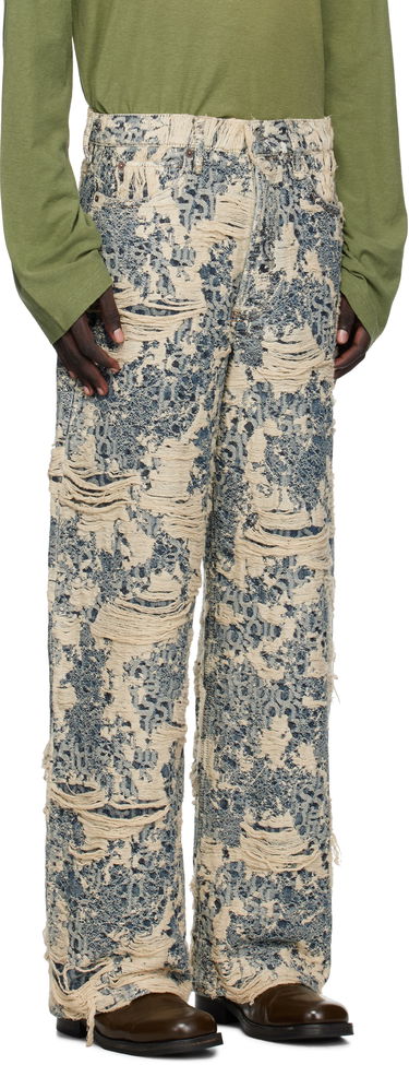 Džínsy Acne Studios All-Over Distressed Patterned Jeans Rôznofarebný | C00080-, 1