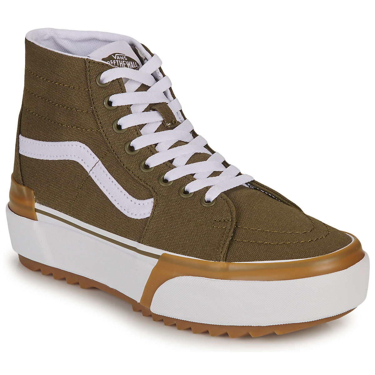 Sk8-Hi Tapered Stacked "Canvas Dark Olive" W