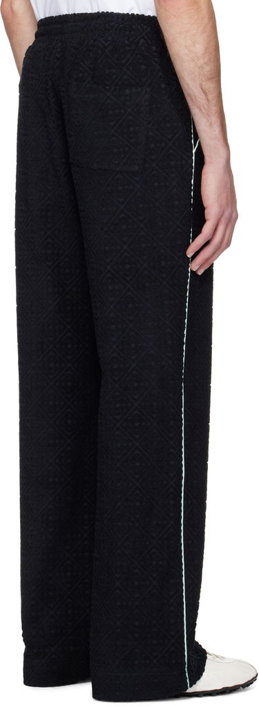 Tepláky Casablanca Casablanca Monogram Jacquard Towelling Sweatpants Čierna | MPF25-JTR-270-01, 2