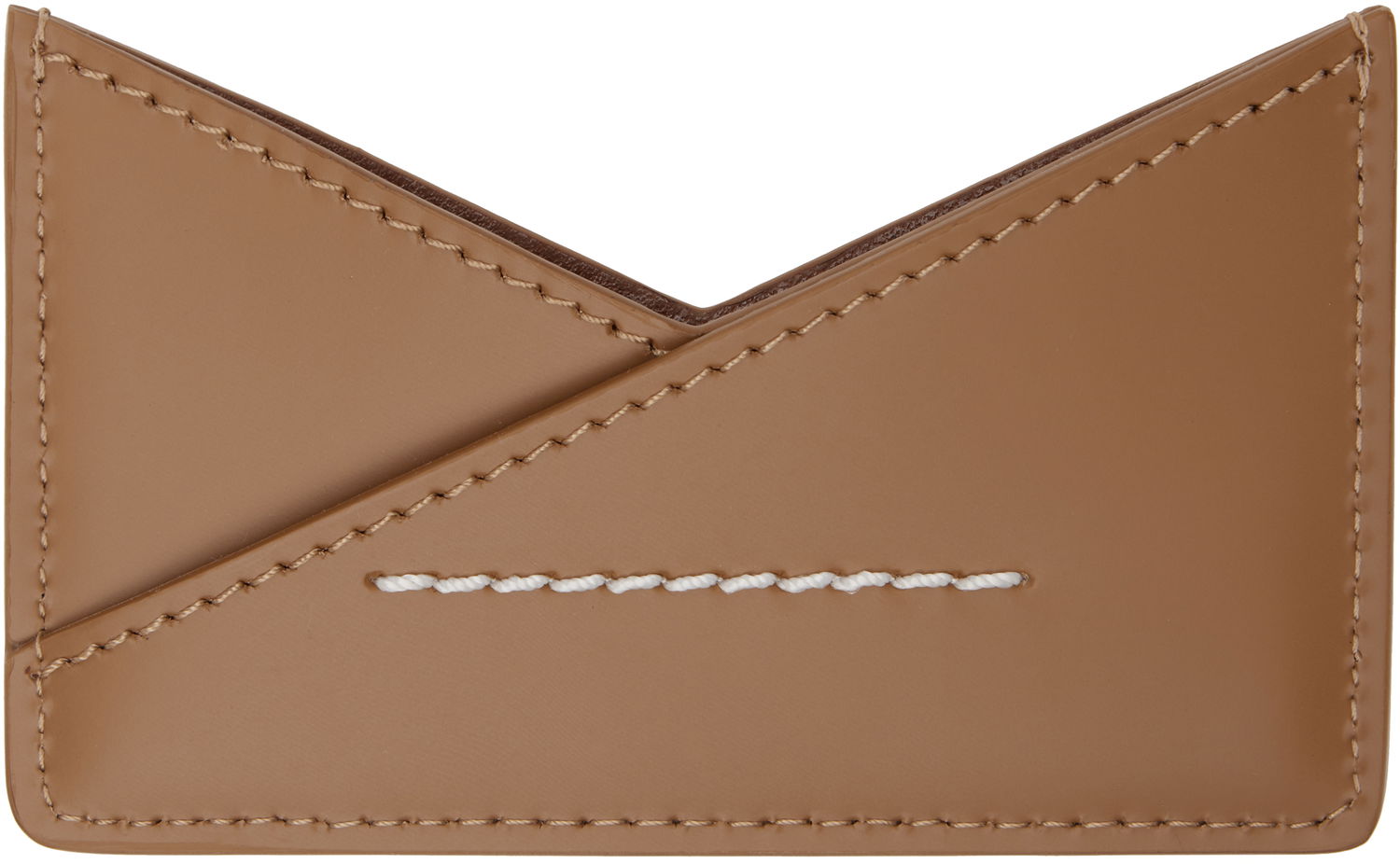 Peňaženka Maison Margiela MM6 Maison Margiela Triangle Card Holder Hnedá | SA6UI0014 P7183, 1