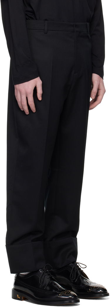 Nohavice Simone Rocha Simone Rocha Cuffed Straight Leg Trousers Čierna | 4175 1217, 1
