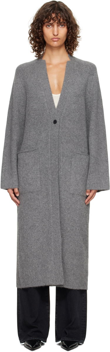 Sveter Loulou de Saison Loulou de Saison Smet Yak Blend Maxi Cardigan Šedá | SMET, 0