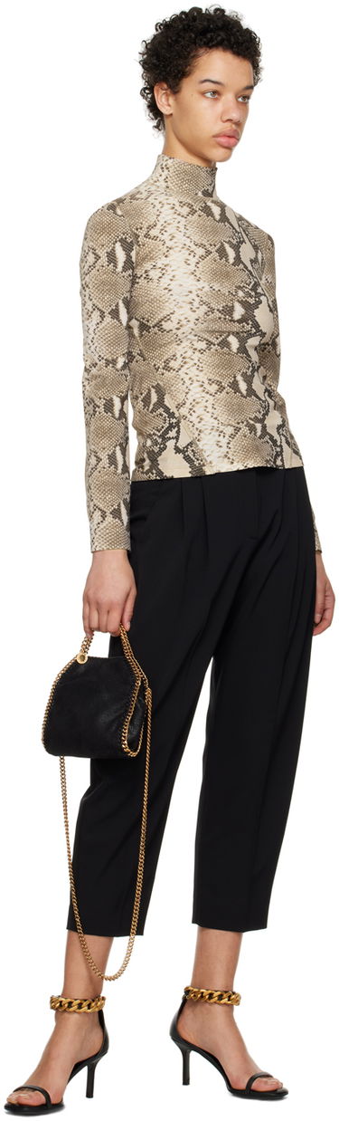 Tričko Stella McCartney Stella McCartney Python Print Long Sleeve T-Shirt Béžová | 6J01903SPX60, 3